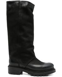 METISSE - 40Mm Slouch Calf-Leather Boots - Lyst