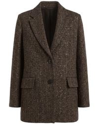 Peserico - Blazer À Chevrons Et Sequins - Lyst