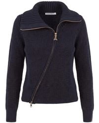 Patrizia Pepe - Asymmetric Zip-Up Cardigan - Lyst