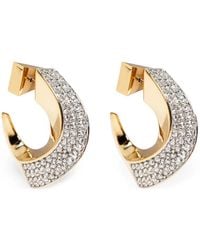 Lanvin - Orecchini A Cerchio Con Cristalli - Lyst