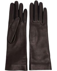 Saint Laurent - Full-Finger Design Leather Gloves - Lyst