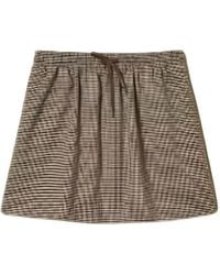 Twinset - Check Drawstring Mini Skirt - Lyst