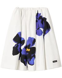 Miu Miu - Floral Midi Skirt For - Lyst