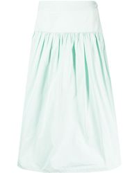 Peserico - High-waisted Ruched Skirt - Lyst