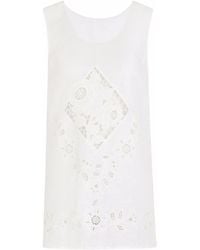 Dolce & Gabbana - Embroidered Linen Tunic - Lyst
