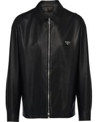 Prada - Nappa Leather Blouson Jacket - Lyst