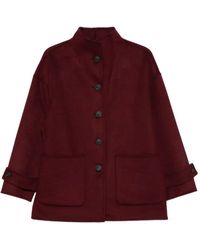 The Dynamis Studio - Button-Up Wool Coat - Lyst