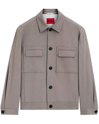 HUGO - Flap-Pocket Button-Up Jacket - Lyst