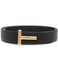 Tom Ford - Logo-Buckle Leather Belt - Lyst