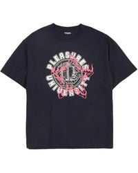 Pleasures - Logo-Print Cotton T-Shirt - Lyst