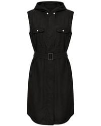 Rick Owens - Belted Hooded Sleeveless Coat - Lyst