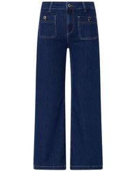 Liu Jo - Cropped Flare Jeans - Lyst