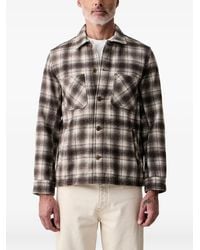 Lindbergh - Check-Pattern Button-Up Jacket - Lyst