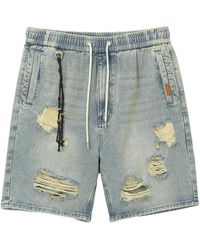 Musium Div. - Distressed Denim Shorts - Lyst