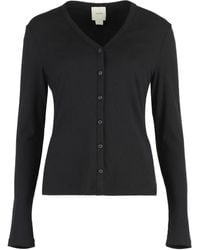 Calvin Klein - Ribbed Buttoned Cardigan - Lyst