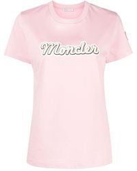 Moncler - T-shirt à patch logo - Lyst