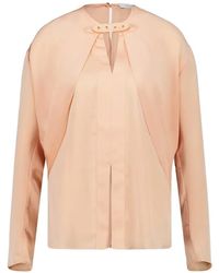 Rabanne - Satin Long-Sleeves Blouse - Lyst