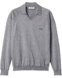 Miu Miu - Wool Polo Sweater - Lyst