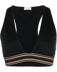 Brunello Cucinelli - ストライプ Vネック クロップドトップ - Lyst