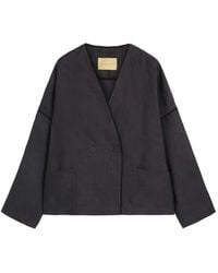 Momoní - Astre Double-Breasted Linen Jacket - Lyst