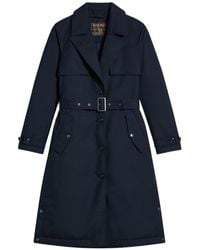 Woolrich - Belted Button-Fastening Parka Coat - Lyst