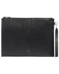 Piquadro - Logo-Plaque Clutch Bag - Lyst