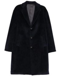 Lardini - Brushed Single-Breasted Coat - Lyst