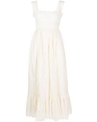 Gucci - Broderie Anglaise Cotton Midi Dress - Lyst