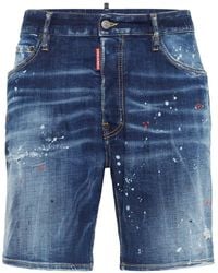 DSquared² - Jeans Shorts Marine - Lyst