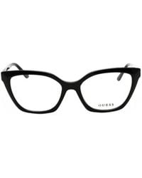Guess - Cat-Eye Frame Glasses - Lyst