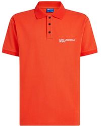 KARL LAGERFELD - Cotton Polo Shirt - Lyst