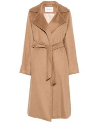 Max Mara - Abrigo con cinturón y solapa de muesca - Lyst