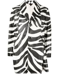Comme des Garçons - Zebra-print Single-breasted Coat - Lyst
