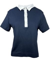 Gran Sasso - Contrast-Collar Cotton Polo Short - Lyst
