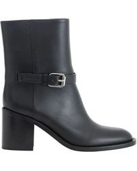 Burberry - Buckle-Detail Leather Boots - Lyst