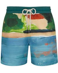 Vilebrequin - Moorea Abstract-pattern Print Swim Shorts - Lyst