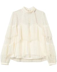 Twinset - Pleated Tulle Blouse - Lyst