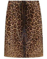 16Arlington - Carmen Leopard-Print Midi Skirt - Lyst