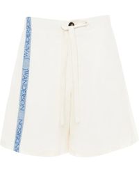 JW Anderson - Logo-Tape Wide-Leg Shorts - Lyst