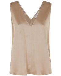 Antonelli - V-Neck Sleeveless Blouse - Lyst