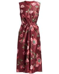 Erdem - Floral-Print Midi Dress - Lyst