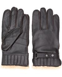 barbour burnished leather thinsulate gloves