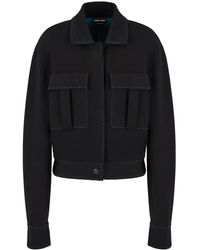 Giorgio Armani - Buttoned-Up Contrasting Jacket - Lyst
