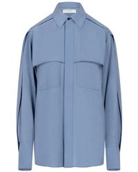 Victoria Beckham - Utility Silk Shirt - Lyst