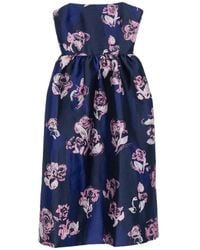 Stine Goya - Floral-Jacquard Flared Midi Dress - Lyst