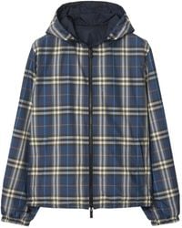 Burberry - Check-Pattern Hooded Reversible Jacket - Lyst