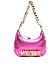 Moschino - Logo-lettering Leather Shoulder Bag - Lyst