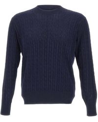 Kangra - Cable-Knit Crew-Neck Sweater - Lyst