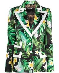 Philipp Plein - Floral-Print Single-Breasted Blazer - Lyst