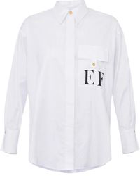 Elisabetta Franchi - Camisa con botones y logo - Lyst